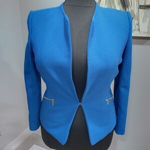 Tahari Arthur S.Levine Royal Blue Textured Blazer